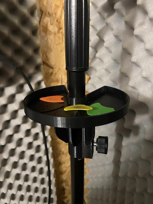 Plectrum holder for guitarists