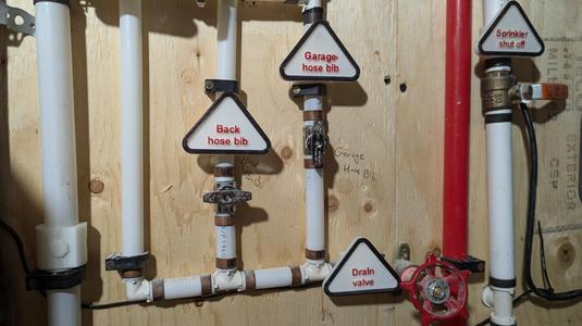Water pipe tag