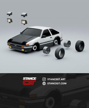 TOYOTA COROLLA AE86 | ORIGINAL | Model kit car