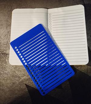 Field Notes checklist stencil