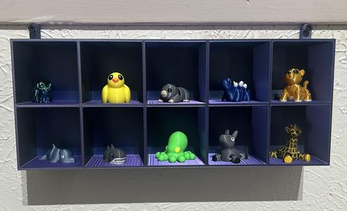 Minis Display Wall Mount (10 cubes per) - Stackable_0.2mm_PLA.3mf