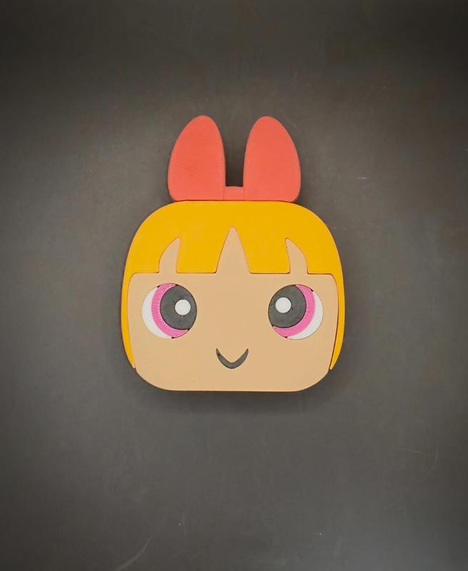 Blokkheadz Powerpuff Girls - Blossom - Magnet, Ornament and Regular Collectible