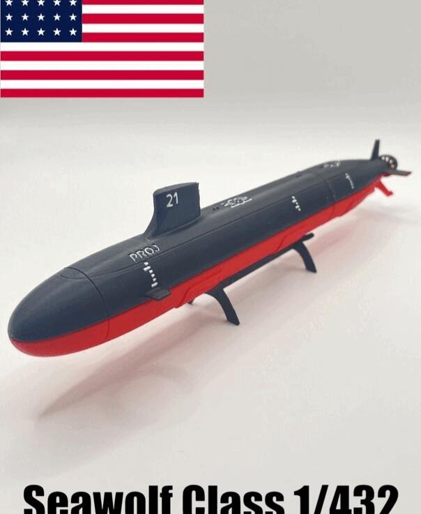 Seawolf Class Submarine 1/432 / Military Nuclear Navy USA US Model 3d printing Replica