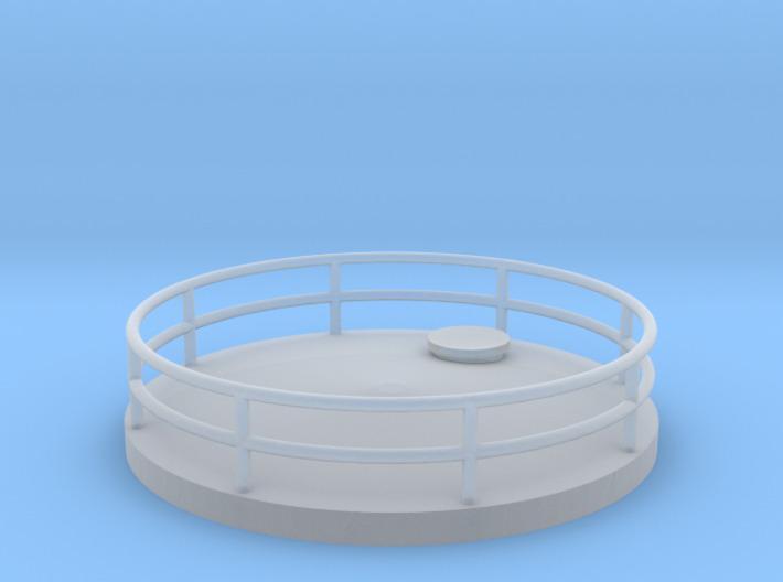 N Scale - Storage Tank Top - Sloped for 1 1/2" dia. PVC pipe