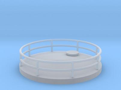 N Scale - Storage Tank Top - Sloped for 1 1/2" dia. PVC pipe
