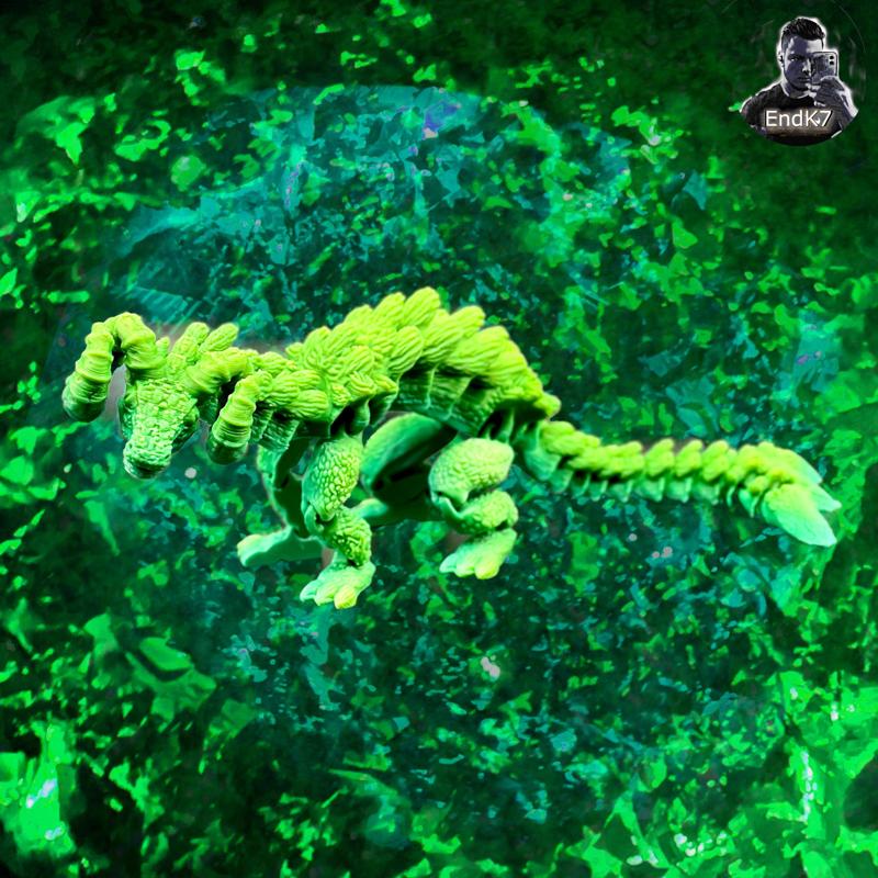 Mythical RamHorn Dragon - Articulated - Print in Place - No Supports 