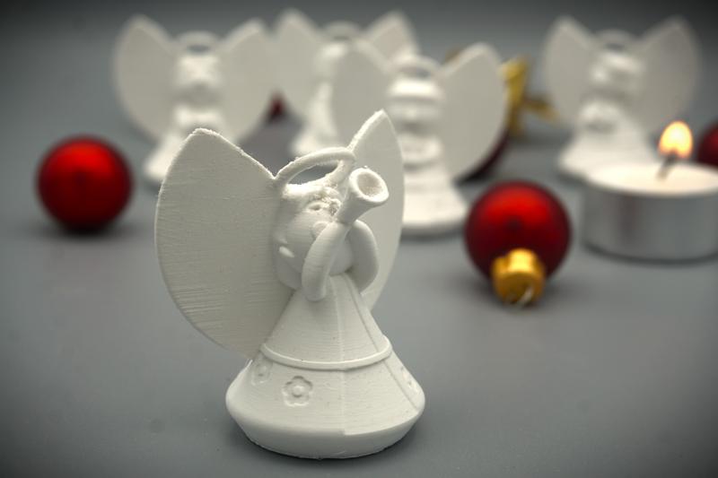 Sweet angel playing trumpet - Easy print, no supports