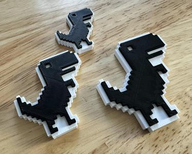 Offline T-Rex (Google Dinosaur Game) - Fridge Magnet (Hot-Swap, Multi-Color) | Decoration For Whiteboard, Refrigerator, Locker, Cabinet | Home & Kitchen Essential, Classroom Office Supplies |
