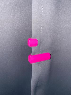 Overlapping slim Magnetic curtain clips