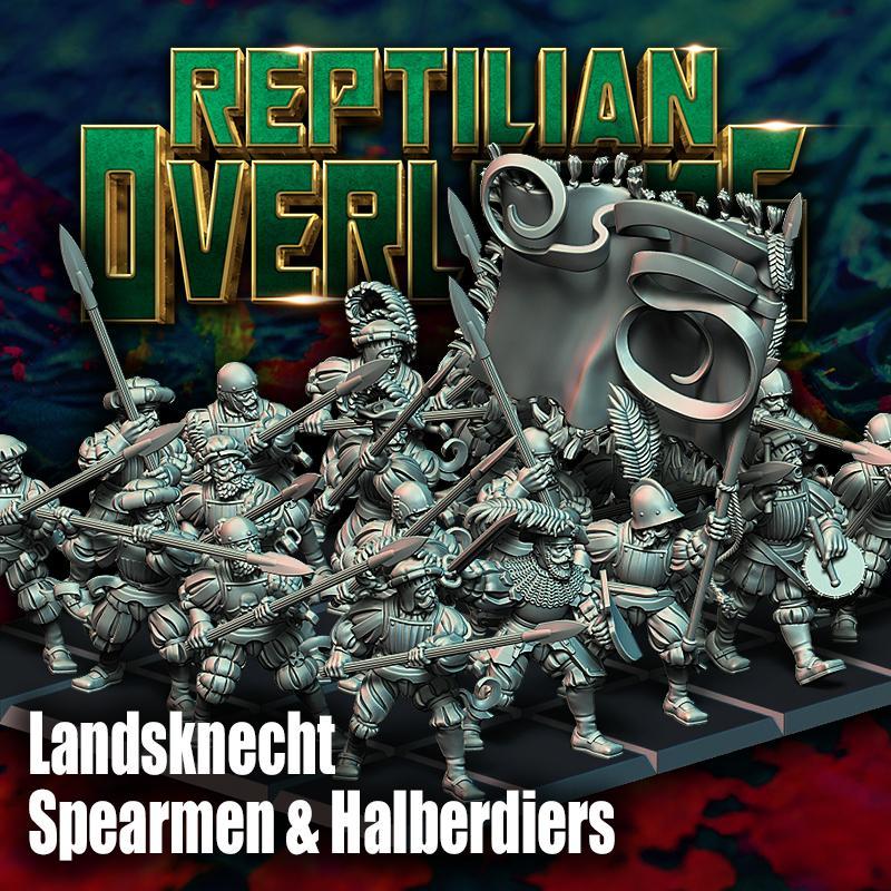 Holy Reptilian Empire Landsknecht Spearmen and Halberdiers