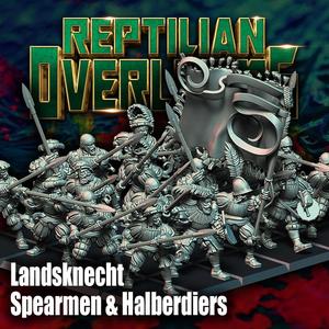 Holy Reptilian Empire Landsknecht Spearmen and Halberdiers