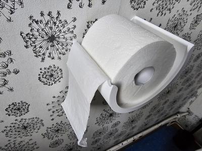 Moon shaped toilet roll holder