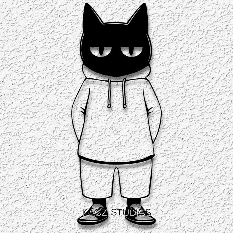 kitty swag wall art cat decor halloween kitten