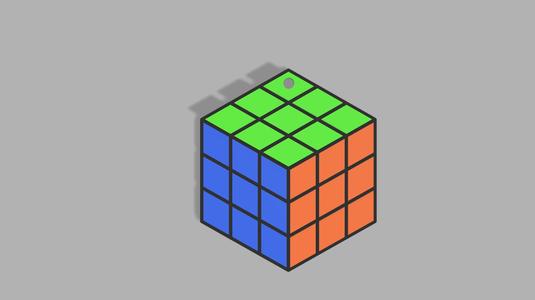 Rubik's Cube Keychain