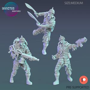 Decaying Soldier Set / Space Officer / Cyberpunk Warrior / Cosmic Invasion / Trooper Attack / Sci-Fi Encounter