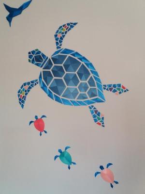 Baby turtle wall design