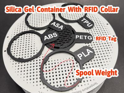 Bambu Lab Spool Weight with NFC Tag Slot And Label
