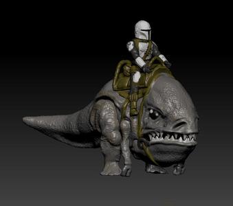 STAR WARS .STL THE MANDALORIAN BLURG OBJ. KENNER STYLE ACTION FIGURE.