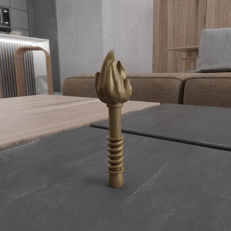 3D Torch with 3D Stl Files and Gift for Men & Home Decor, 3D Printing, Fire, 3D Printed Decor, Halloween,  Ready to Print, Kids Toy