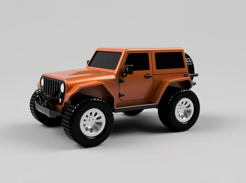 2-door JEEP Wrangler – fully printable