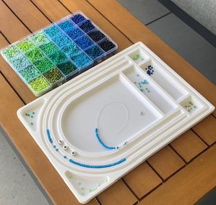 Bead board for necklaces and bracelets