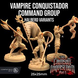 Vampire Conquistadors Command Group with Halberd