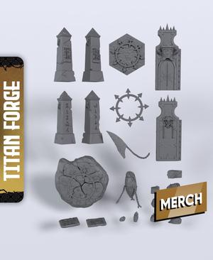 Kashan Vra Terrain – With Free Dragon – 5e DnD Inspired for RPG and Wargamers