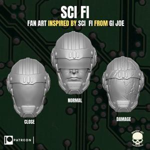 Sci Fi head for action figures