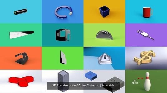 3D Printable model 30 plus Collection