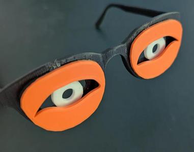 Spassbrille mit beweglichen Augen / Fun Glasses with movable Eyes (Halloween, Karneval)