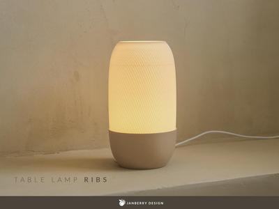 Table Lamp - with Rib Pattern