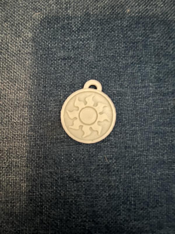 MTG plains mana symbol keychain/pendant