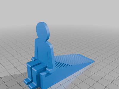 Sitting Stickman Door Stoper