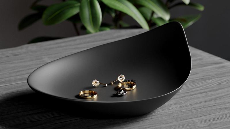Noir Petal Jewelry Dish