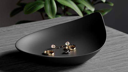 Noir Petal Jewelry Dish