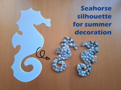 Seahorse silhouette for summer decoration