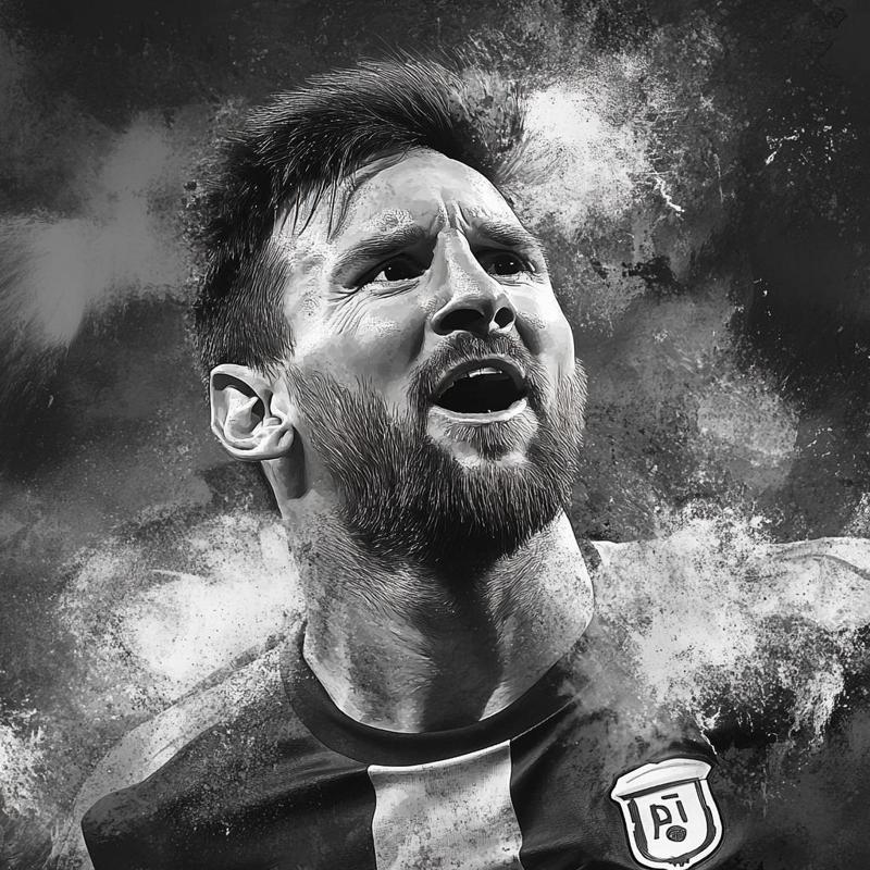 Messi Portrait Hueforge
