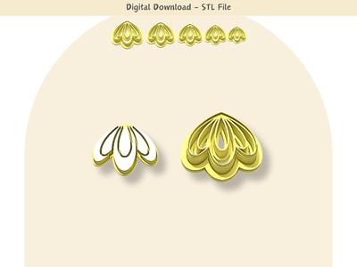Snowdrops 02 Clay Cutter for Polymer Clay | Digital STL File | Clay Tools | 5 Sizes Clay Cutters