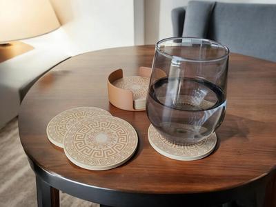 Greek Design Coaster Set