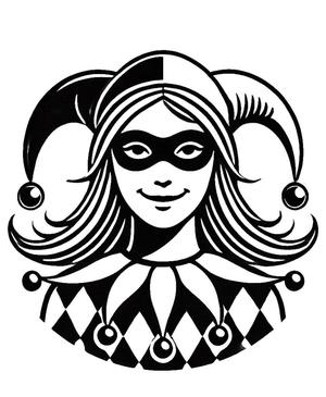 Leather Stamp 85mm Harlequin #3