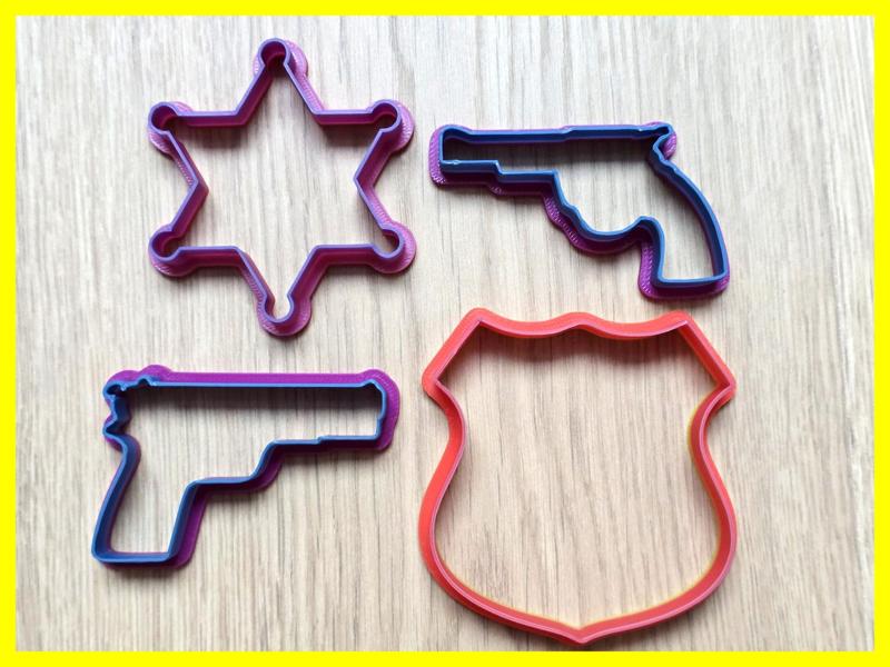 Police Cookie Cutter Stamp Playdoh Pack