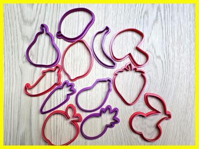 Fruit Vegetable Cookie Cutter Playdoh Stamp Clay