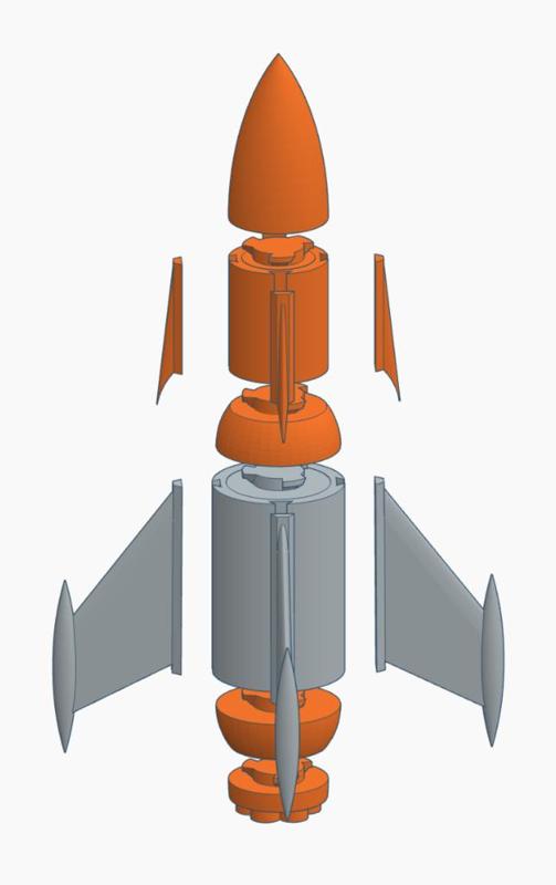 Cosmos Corps Built-Your-Own Rocket - NARROW ROCKET PARTS!!