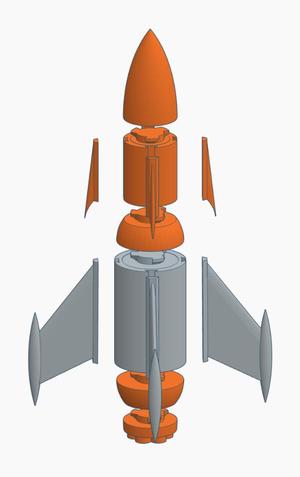 Cosmos Corps Built-Your-Own Rocket - NARROW ROCKET PARTS!!