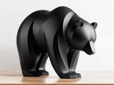 Minimalistically Designed Bear Sculpture