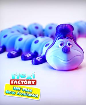 Flexi Factory Caterpillar with 3MF files included!