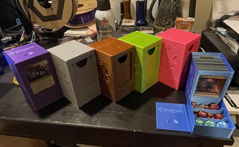 Stackable MTG Commander Deck Box V1 and V2