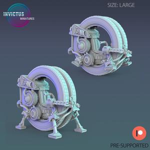 All Terrain Monocycle / Huge Wheel / Roving Vehicle / Alien War Construct / Steampunk Battle Robot / Invasion Army / Cyberpunk / Sci-Fi Encounter