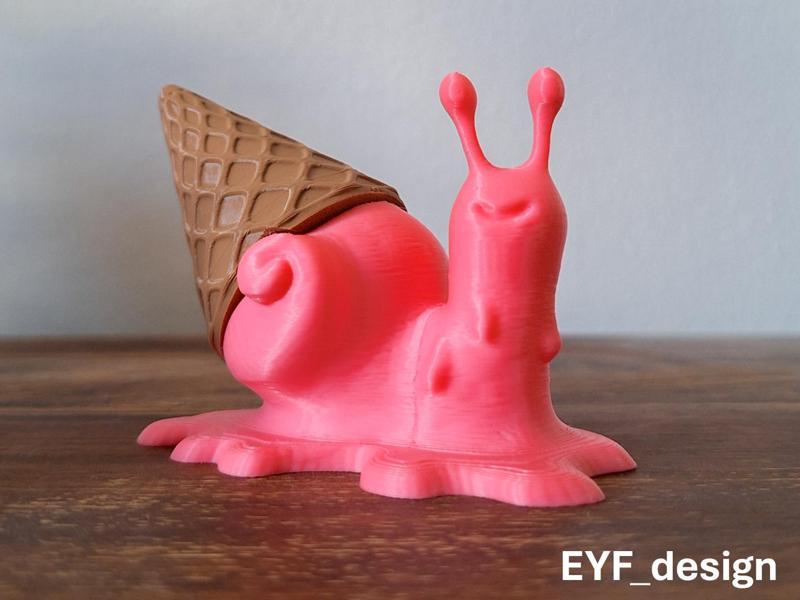 Snail Ice Cream Cone Figure
