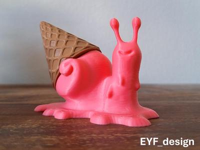 Snail Ice Cream Cone Figure